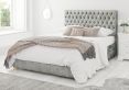 Malton Ottoman Distressed Velvet Platinum Double Bed Frame Only