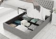 Malton Ottoman Eire Linen Grey Compact Double Bed Frame Only