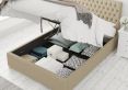 Malton Ottoman Eire Linen Natural Compact Double Bed Frame Only
