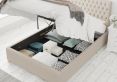 Malton Ottoman Eire Linen Off White Compact Double Bed Frame Only