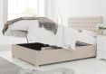 Malton Ottoman Eire Linen Off White Single Bed Frame Only