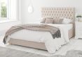 Malton Ottoman Eire Linen Off White Compact Double Bed Frame Only