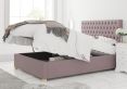 Malton Ottoman Plush Velvet Blush Double Bed Frame Only