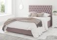 Malton Ottoman Plush Velvet Blush Double Bed Frame Only