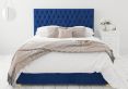 Malton Ottoman Plush Velvet Navy Compact Double Bed Frame Only