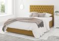 Malton Ottoman Plush Velvet Ochre Compact Double Bed Frame Only