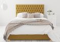 Malton Ottoman Plush Velvet Ochre Compact Double Bed Frame Only