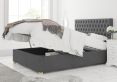 Malton Ottoman Plush Velvet Steel Compact Double Bed Frame Only