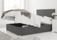 Malton Ottoman Plush Velvet Steel Super King Size Bed Frame Only