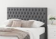 Malton Ottoman Plush Velvet Steel King Size Bed Frame Only