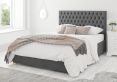 Malton Ottoman Plush Velvet Steel Compact Double Bed Frame Only
