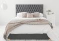 Malton Ottoman Plush Velvet Steel King Size Bed Frame Only