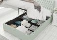 Malton Ottoman Pastel Cotton Eau De Nil Compact Double Bed Frame Only