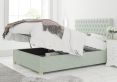 Malton Ottoman Pastel Cotton Eau De Nil Compact Double Bed Frame Only