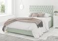 Malton Ottoman Pastel Cotton Eau De Nil Compact Double Bed Frame Only