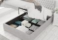 Malton Ottoman Pastel Cotton Storm Compact Double Bed Frame Only