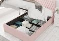 Malton Ottoman Pastel Cotton Tea Rose Double Bed Frame Only
