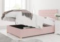 Malton Ottoman Pastel Cotton Tea Rose Compact Double Bed Frame Only