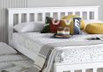 Malvern White 3 Drawer Wooden Double Bed With Trundle