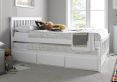 Malvern White 3 Drawer Wooden Double Bed With Trundle
