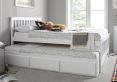 Malvern White 3 Drawer Wooden Double Bed With Trundle