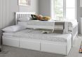 Malvern White 3 Drawer Wooden Double Bed With Trundle