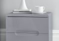 Julian Bowen Manhattan Grey 2 Drawer Bedside Table Only