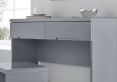 Julian Bowen Manhattan 2 Drawer Grey Dressing Table with Stool