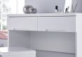 Julian Bowen Manhattan White 2 Drawer Dressing Table With Stool