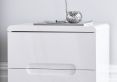 Julian Bowen Manhattan White 2 Drawer Bedside Table Only