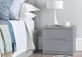 Julian Bowen Manhattan Grey 2 Drawer Bedside Table Only
