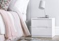 Julian Bowen Manhattan White 2 Drawer Bedside Table Only