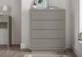 Marlow Cool Grey High Gloss - 4 Drawer Chest