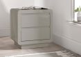 Marlow High Gloss - 2 Drawer Bedside - Cool Grey