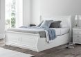 Marseille White Ottoman Bed - Double Bed Frame Only