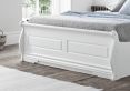 Marseille White Wooden Ottoman Storage Double Bed Frame Only