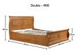 Marseille New Oak Ottoman Bed - Double Bed Frame Only