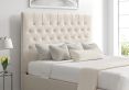 Maxi Boucle Ivory Upholstered Ottoman King Size Bed Frame Only