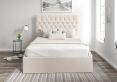 Maxi Boucle Ivory Upholstered Ottoman Super King Size Bed Frame Only