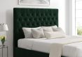 Maxi Hugo Bottle Green Upholstered Ottoman Super King Size Bed Frame Only