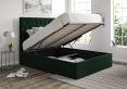 Maxi Hugo Bottle Green Upholstered Ottoman King Size Bed Frame Only