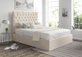 Maxi Hugo Ivory Upholstered Ottoman King Size Bed Frame Only