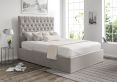 Maxi Hugo Platinum Upholstered Ottoman King Size Bed Frame Only