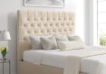 Maxi Linea Linen Upholstered Ottoman Double Bed Frame Only