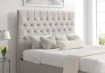 Maxi Trebla Chalk Upholstered Ottoman Double Bed Frame Only