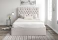 Maxi Trebla Chalk Upholstered Ottoman Double Bed Frame Only