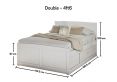 Maxistore 6 Door White Wooden Storage Double Bed Frame