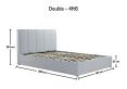 Mayfair Ottoman Shell Upholstered Double Bed Frame Only