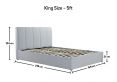 Mayfair Ottoman Shell Upholstered King Size Bed Frame Only