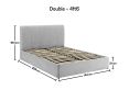 Mayfair Ottoman Silver Grey Velvet Upholstered Double Bed Frame Only